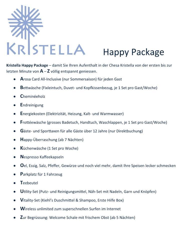 Chesa Kristella Leilighet Arosa Eksteriør bilde